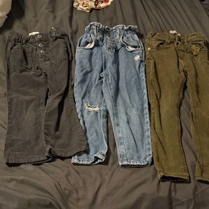 Zara Kids grey blue and green jeans